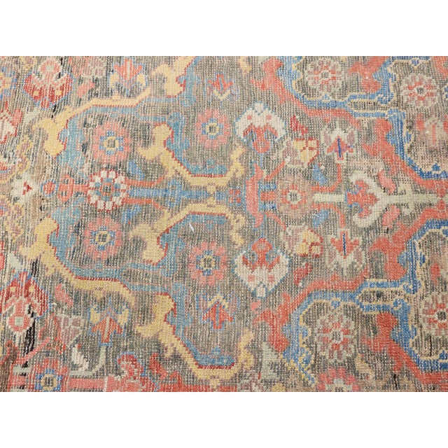19th Century Antique Caucasian Karabagh Gallery Rug, Handwoven Pistachio Green & Yellow, 1850s, 7' x 19' For Sale - Image 5 of 18