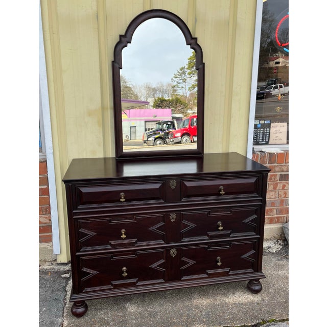 Antique John Widdicomb Dresser With Mirror For Sale - Image 12 of 12