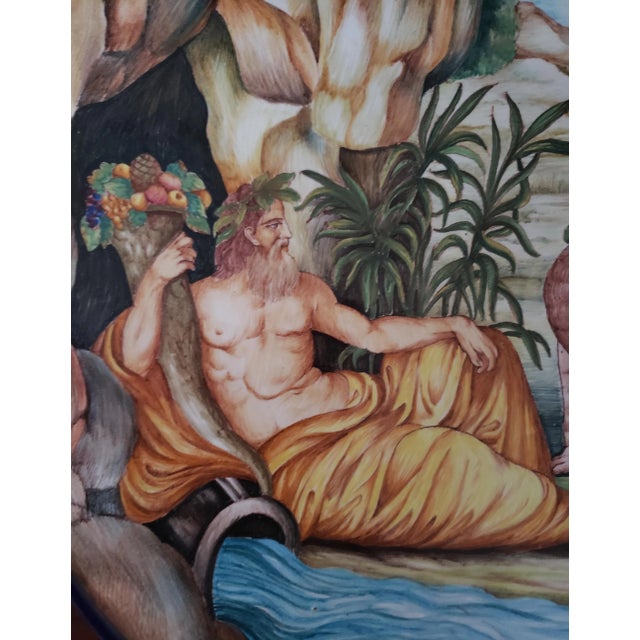 1971 Signed Large Hand Painted Italian Decorative Plate For Sale In Washington DC - Image 6 of 11
