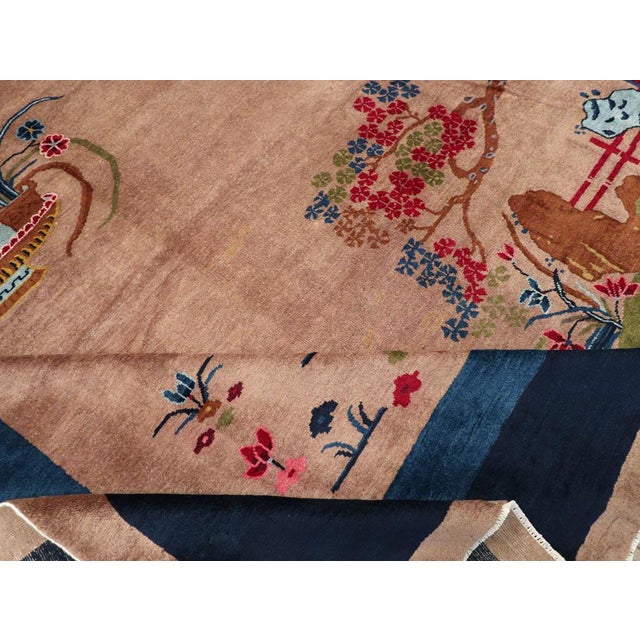 Textile Galerie Shabab Collection Mid-20th Century Chinese Art Deco Room Size Carpet For Sale - Image 7 of 8