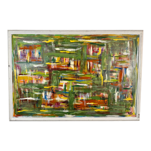 Signed Mid-Century Modern Inspired Abstract Painting