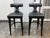 Design Plus Gallery presents a Pair of the Anvil Back Bar Stool in Black Leather by Global Views. The pair of stools are a...