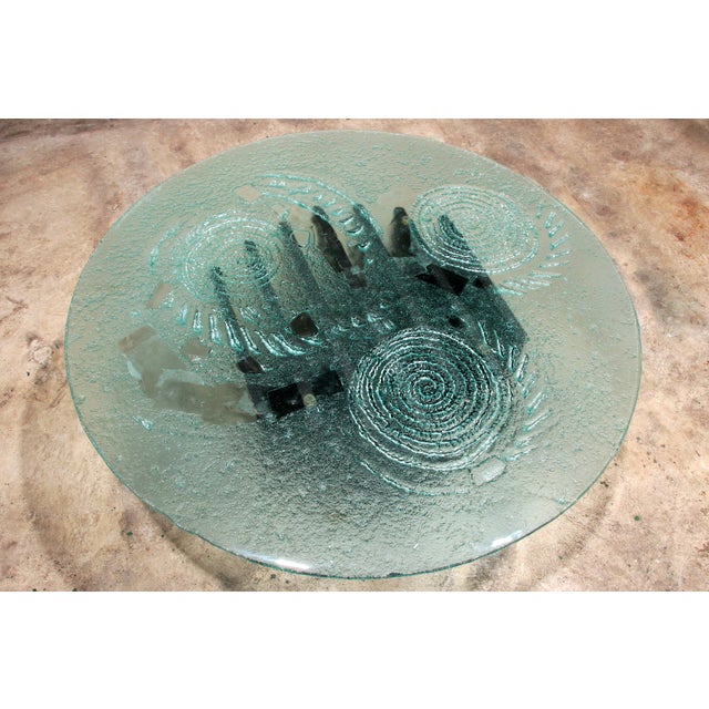 Sculptural Glass Coffee Table by Heinz Lilienthal, Germany, 1970s For Sale - Image 13 of 15