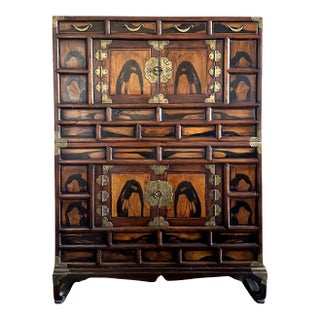 Korean Antique Wood Stacking Nong Cabinets - A Pair For Sale