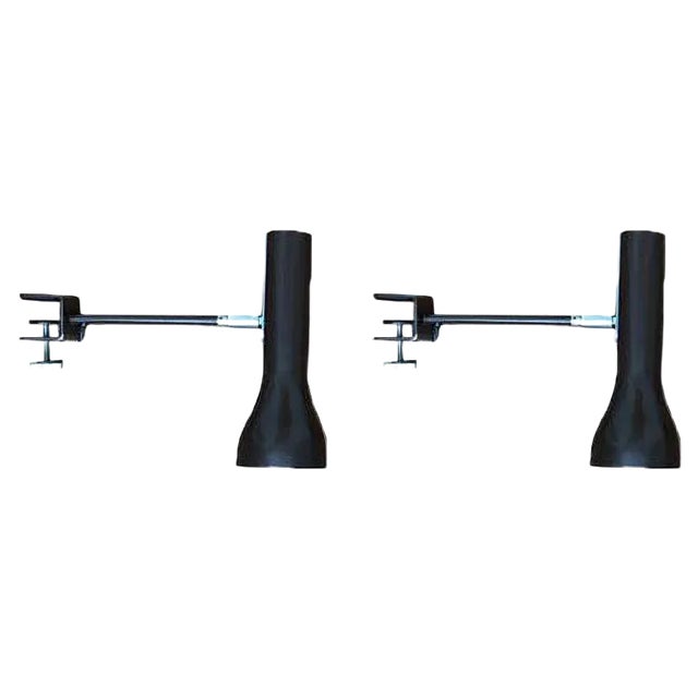 Swiss Mid-Century Space Age Table or Shelf Clamp Lamp by SLZ Team for Swisslamps International For Sale