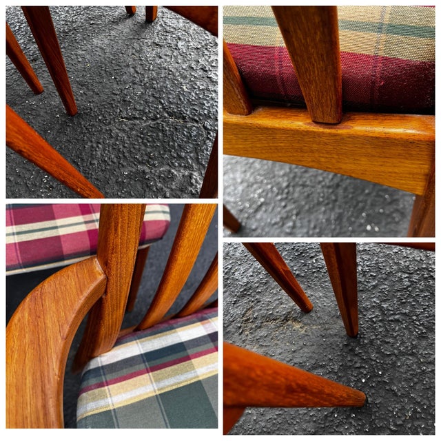 Mid Century Modern Dining Chairs | Benny Linden Style Set of Six With Armchairs For Sale - Image 11 of 12