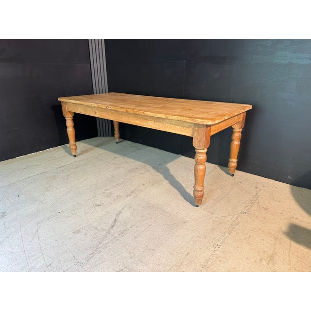 Pine Farmhouse Dining Table, 1920s For Sale - Image 14 of 18