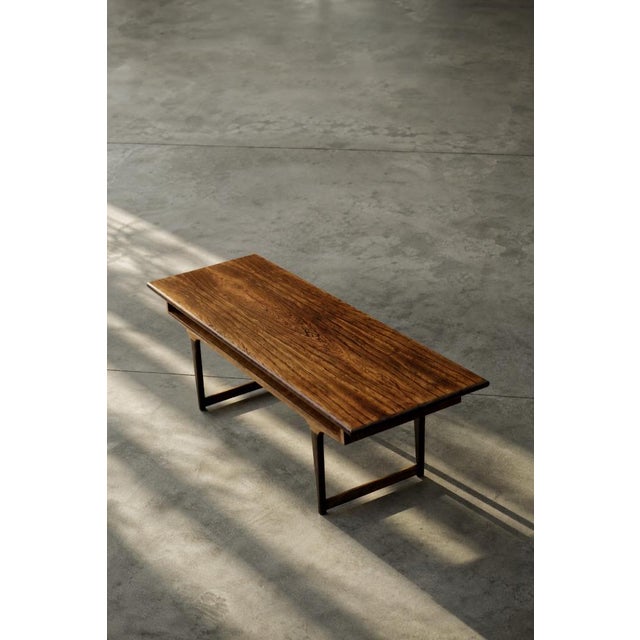Wood Mid-Century Modern Danish Rosewood Coffee Table with Shelf, 1960s For Sale - Image 7 of 18