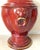 Late 20th Century Large 25" Ornate Bombay Red Stoneware Figural Lion Handle Urn Vase For Sale - Image 5 of 17