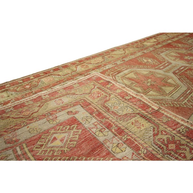 Mid 20th Century Vintage Turkish Oushak Gallery Rug, Wide Hallway Runner - 05'05 X 12'10 For Sale - Image 5 of 7