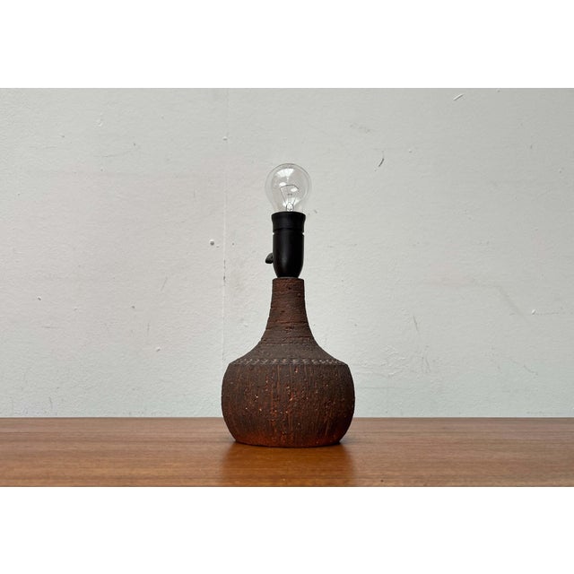 Mid-Century Modern Danish Studio Pottery Table Lamp by Jytte Trebbien and Harry Nielsen for Tusbo, Denmark, 1960s For Sale - Image 6 of 18