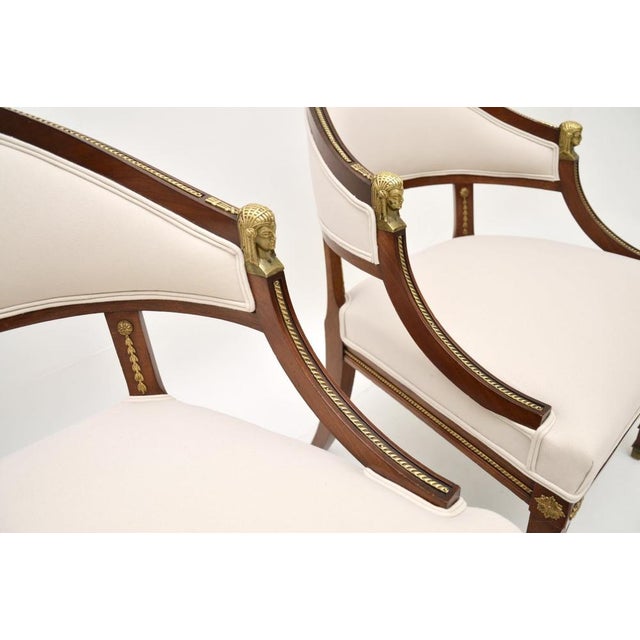 1900 - 1909 Antique Swedish Neoclassical Armchairs, 1900s, Set of 2 For Sale - Image 5 of 11