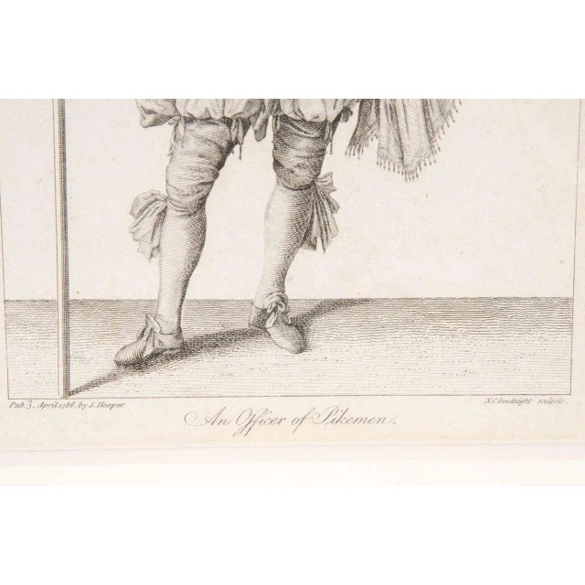 Antique Copper Engraving of an Officer of Pikeman by Francis Grose For Sale - Image 4 of 6