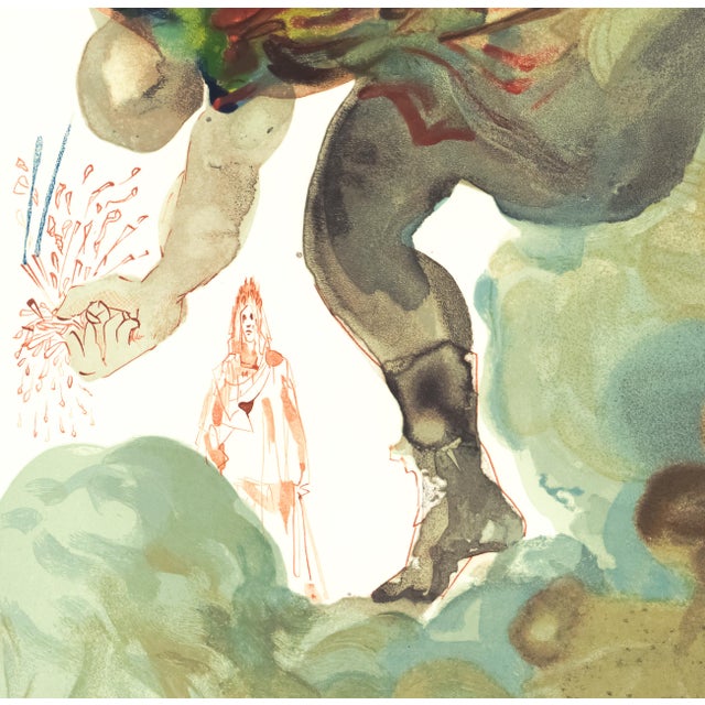 Abstract 1963 Dalí Divine Comedy Engraving Enfer Chant 24 "La Prophétie De Vanni Fucci" (The Prophecy of Vanni Fucci) For Sale - Image 3 of 8