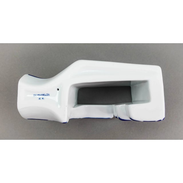 Ceramic Sargadelos Spain Vintage Porcelain Modernist Hand Sculpture For Sale - Image 7 of 9