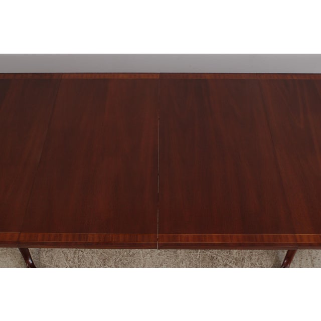 Hickory Chair Mahogany Inlaid Dining Table For Sale - Image 13 of 18