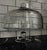 Elegant 1970s hand-blown glass cloche cake stand on pedestal, featuring a beautifully proportioned free-set dome (without...