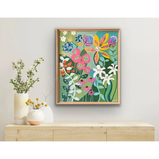 Light Green "Ambiance and Light" Original Fauvist Botanical Still Life Painting For Sale - Image 8 of 12