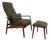 1960s Danish Modern Reclining Lounge Chair Ottoman Set by Søren Ladefoge for Sl Mobler For Sale