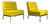 Vintage Yellow Minimalist Lounge Chairs by Florence Knoll for Knoll International, 1960s, Set of 2 For Sale