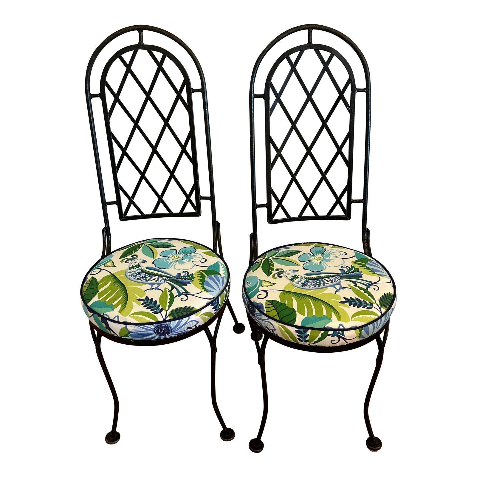 Pair of Vintage Metal Outdoor Chairs Chairish