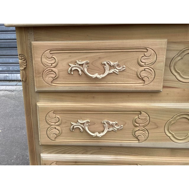 French Stripped Cherry Chest of Drawers For Sale - Image 10 of 14