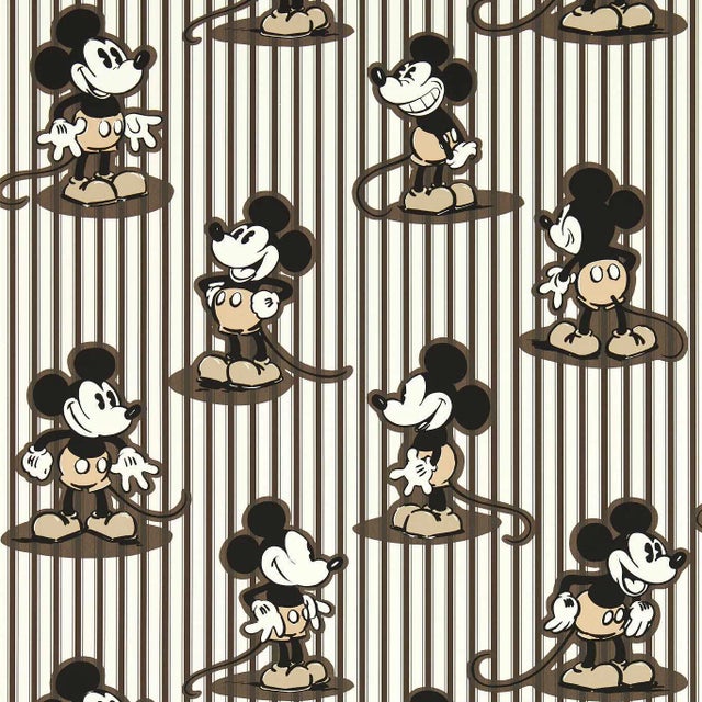 Sanderson Mickey Stripe Wallpaper in Humbug - a Sample For Sale