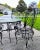 Salterini Salterini Patio Set Wrought Iron Table Peacock 4 Chairs Mid 20th C. For Sale - Image 4 of 11