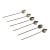 Vintage Mid-Century Mexican Taxco Sterling Silver Leaf Straw Spoons - Set of 6 For Sale