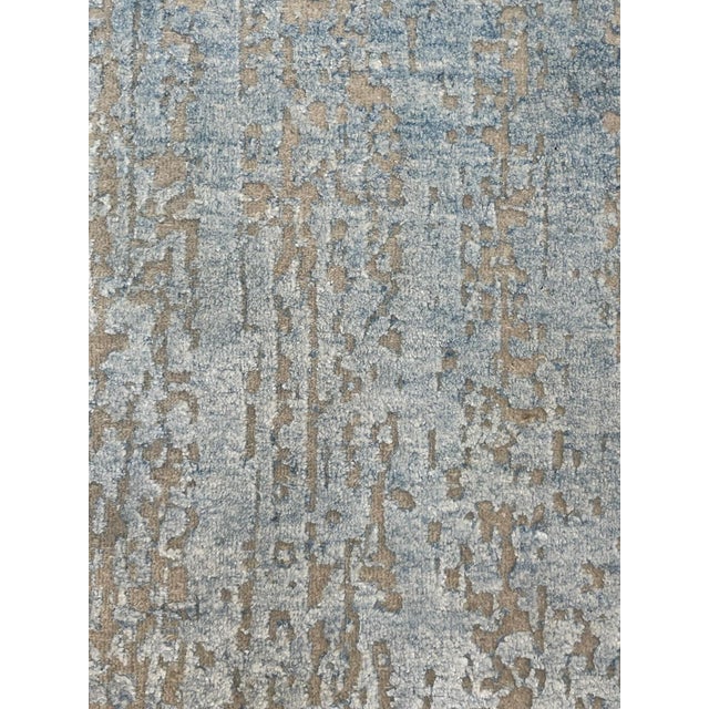 Silk and wool pile genuine hand made very fine Modern style rug