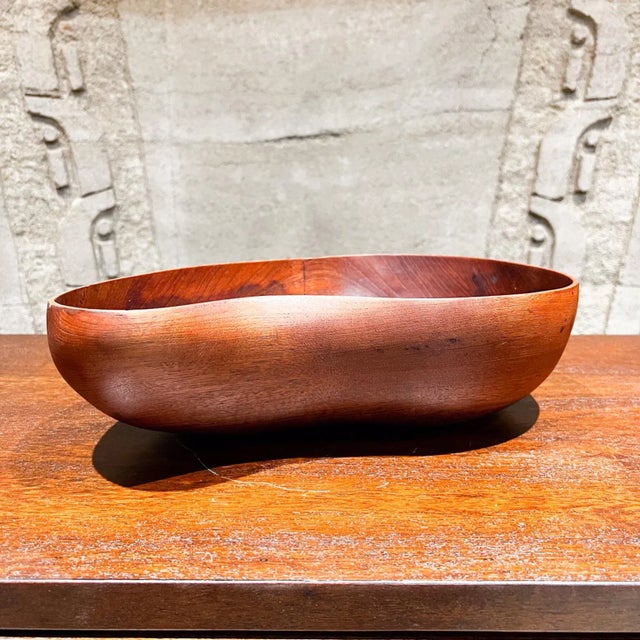 1970s Vintage Biomorphic Teakwood Bowl Style of Rude Osolnik For Sale - Image 9 of 13