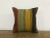 Striped Design Turkish Anatolian Green and Yellow Kilim Pillow Cover For Sale In Phoenix - Image 6 of 6