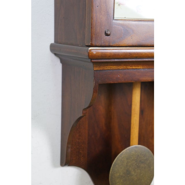 Howard Miller American Country Farmhouse Mahogany Regulator Wall Clock German For Sale - Image 6 of 18