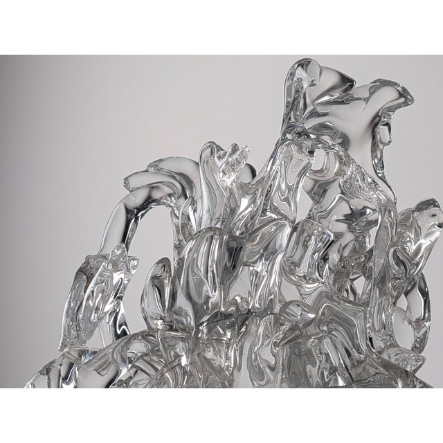 An extraordinary sculpture attributed to the prestigious Czech artist René Roubicek, masterfully executed in transparent...