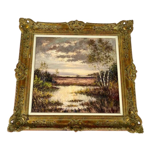 George Walsh, Landscape, 1970s, Oil on Canvas, Framed For Sale