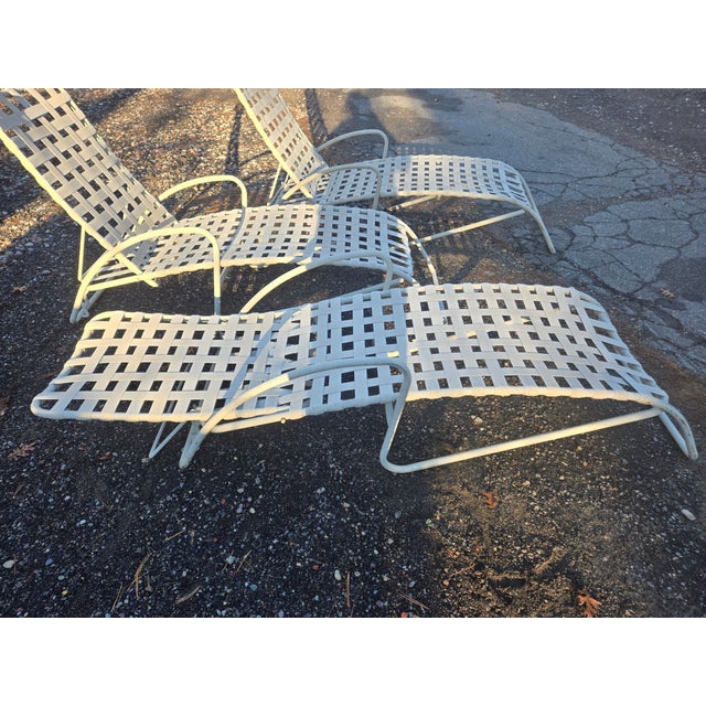 Ivory Late 20th Century Brown Jordan Patio Chaise Lounge Chairs, 3 Pieces For Sale - Image 8 of 9