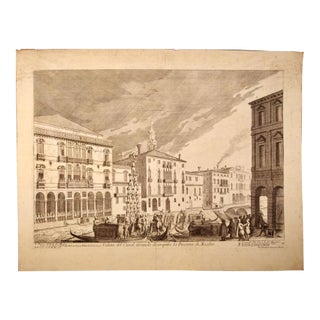 Domenico Lovisa Venice: 18th Century View of the Grand Canal by Lovisa, 1720 For Sale
