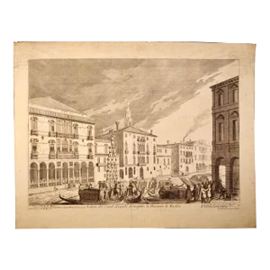 Domenico Lovisa Venice: 18th Century View of the Grand Canal by Lovisa, 1720