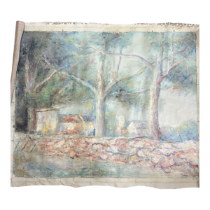 1950’s Abstract Impressionist Landscape Painting on Canvas