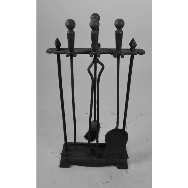 Arts & Crafts Five Piece Arts & Crafts Fireplace Tool Set For Sale - Image 3 of 9