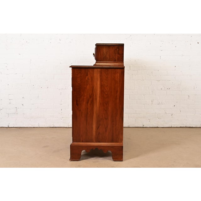 Ethan Allen Georgian Solid Cherry Wood Dresser or Chest of Drawers For Sale - Image 14 of 17