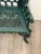 Vintage Green Cast Aluminum Outdoor Bench For Sale - Image 4 of 7