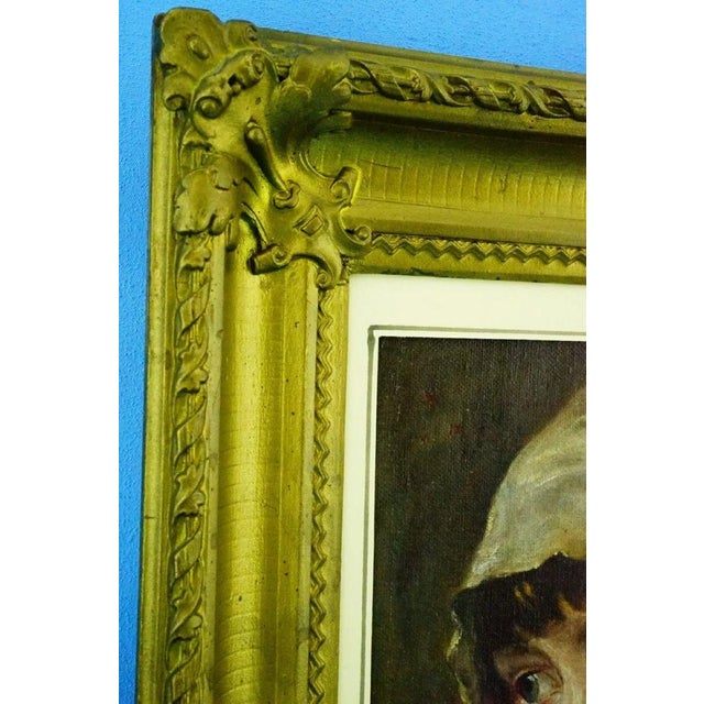 Gustave Lino, Portrait of a Child, 1890s, Oil on Canvas, Framed For Sale - Image 16 of 18