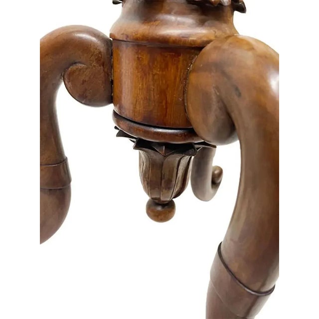 Brown 19th Century Dutch Wooden Plant Stands, Set of 2 For Sale - Image 8 of 9