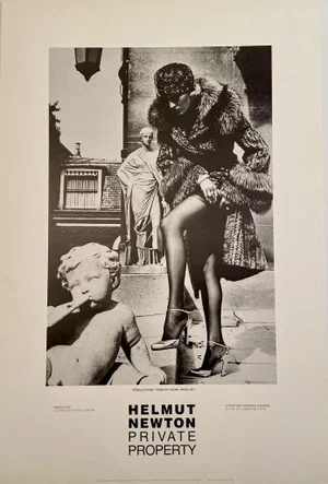 1985 Helmut Newton Private Property Gallery Exhibition Poster, Original and Rare