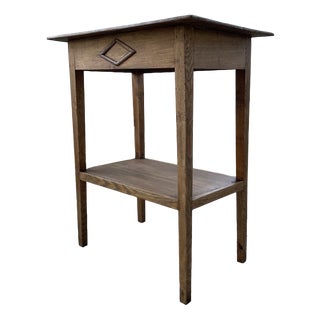 Oak Spindle Leg Console Table, 1950s For Sale