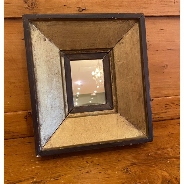 Wood Petite Early 20th Century Wood Framed Mirror For Sale - Image 7 of 7