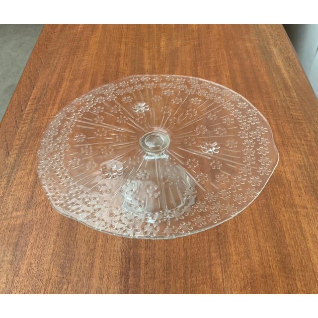 Vintage Scandinavian Glass Cake Plate Stand For Sale - Image 12 of 18