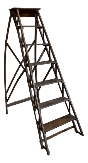 Foldable Beech Business Stepladder, 1940s