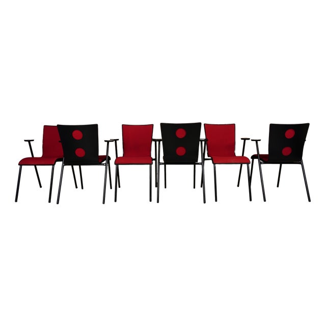 Vintage Occhio Desk Chairs by Roel Vandebeek for Drisag, 2000s, Set of 6 For Sale